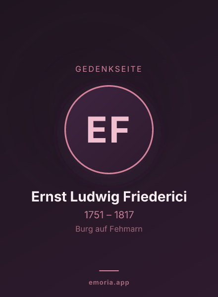 Gedenkportrait von Ernst Ludwig Friederici