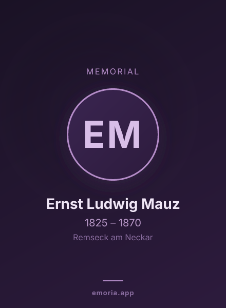 Memorial portrait of Ernst Ludwig Mauz