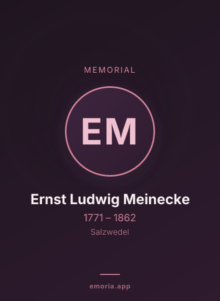 Memorial portrait of Ernst Ludwig Meinecke