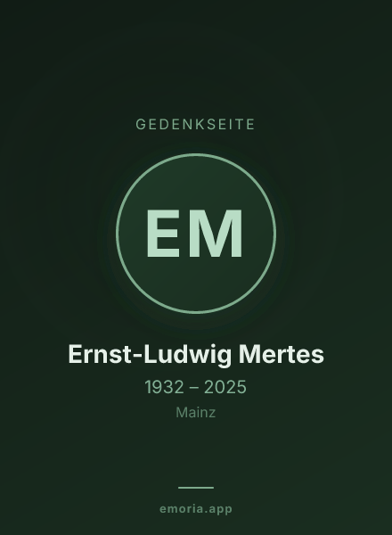 Gedenkportrait von Ernst-Ludwig Mertes