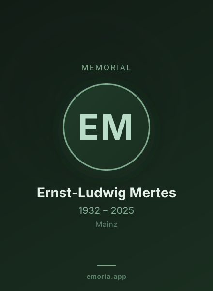 Memorial portrait of Ernst-Ludwig Mertes