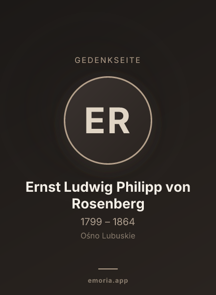 Gedenkportrait von Ernst Ludwig Philipp von Rosenberg