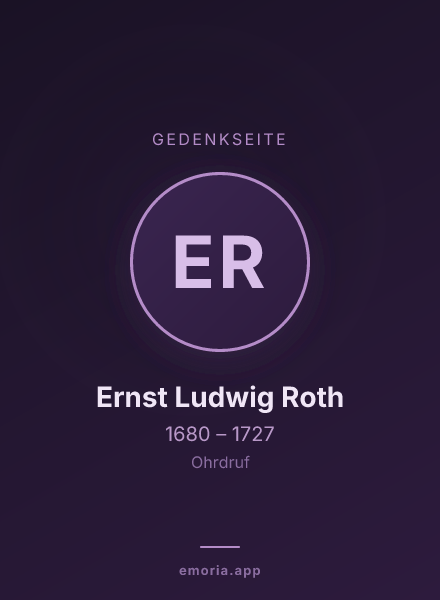 Gedenkportrait von Ernst Ludwig Roth