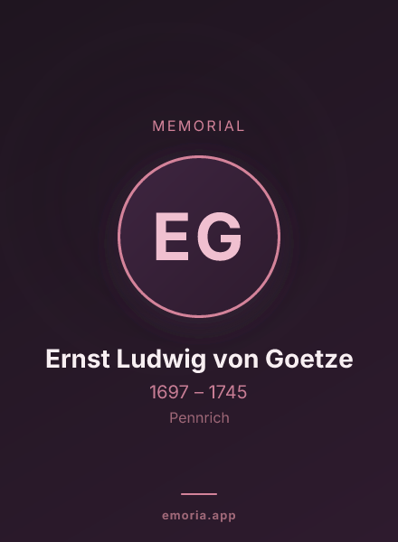 Memorial portrait of Ernst Ludwig von Goetze