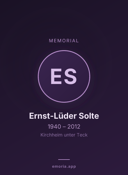 Memorial portrait of Ernst-Lüder Solte
