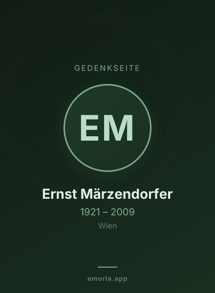 Gedenkportrait von Ernst Märzendorfer