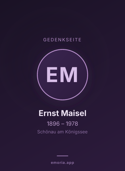 Gedenkportrait von Ernst Maisel