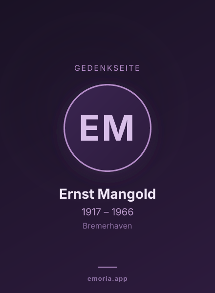Gedenkportrait von Ernst Mangold