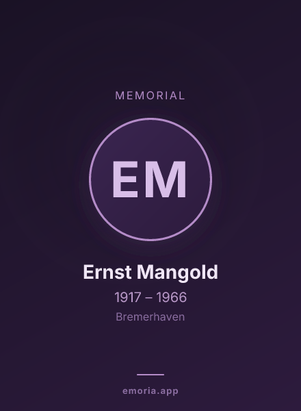 Memorial portrait of Ernst Mangold