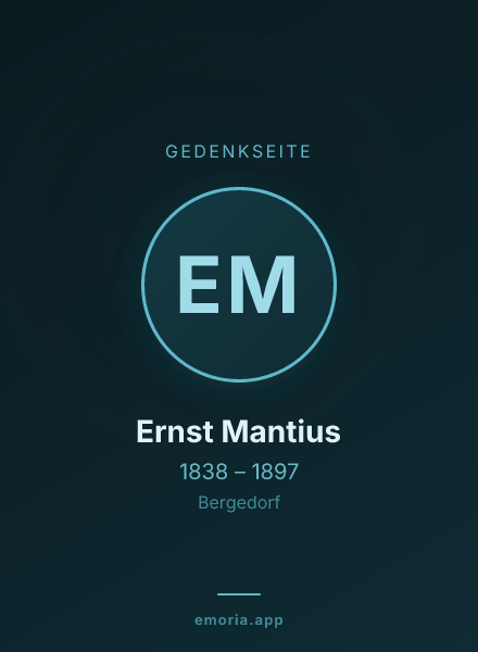 Gedenkportrait von Ernst Mantius
