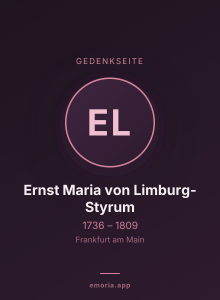 Gedenkportrait von Ernst Maria von Limburg-Styrum