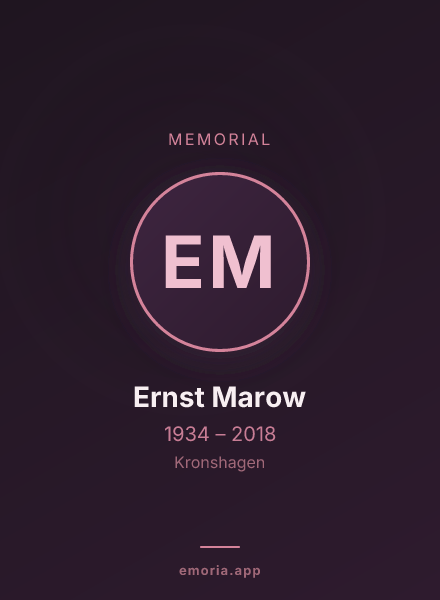 Memorial portrait of Ernst Marow