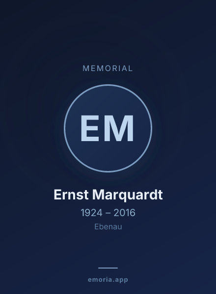 Memorial portrait of Ernst Marquardt