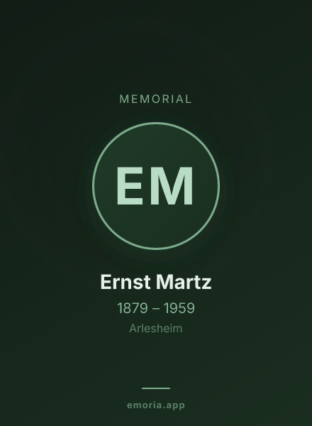 Memorial portrait of Ernst Martz