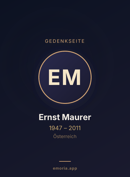 Gedenkportrait von Ernst Maurer