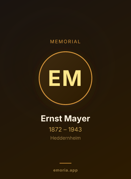 Memorial portrait of Ernst Mayer