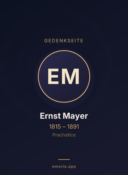 Gedenkportrait von Ernst Mayer