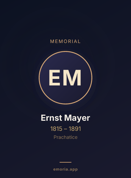 Memorial portrait of Ernst Mayer