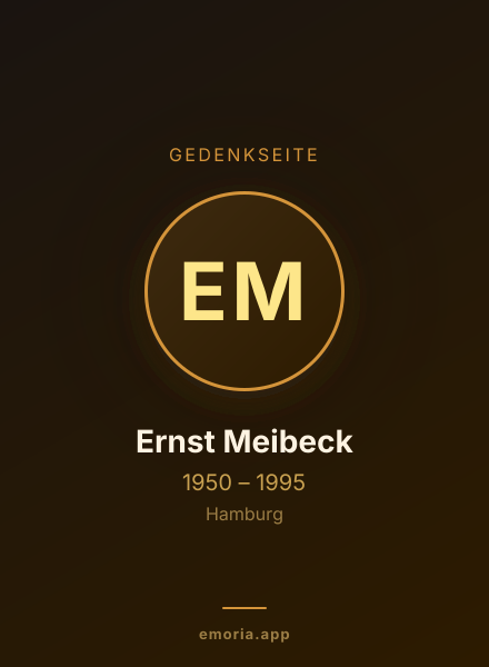 Gedenkportrait von Ernst Meibeck