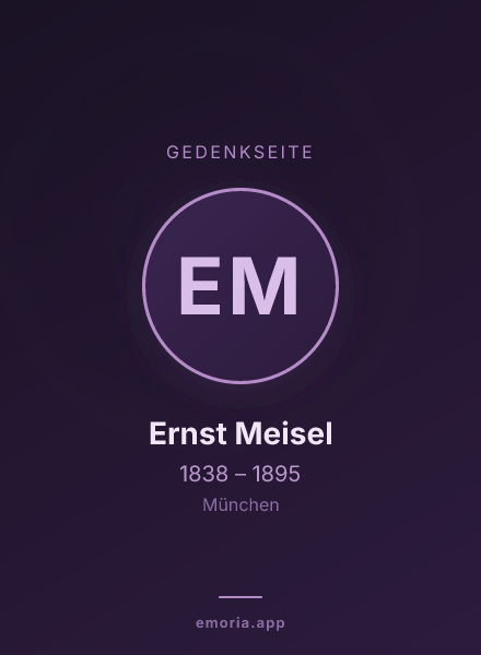 Gedenkportrait von Ernst Meisel