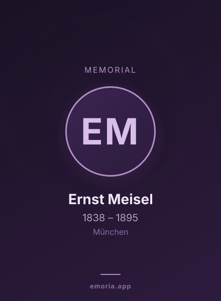 Memorial portrait of Ernst Meisel