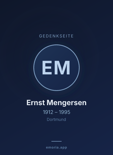 Gedenkportrait von Ernst Mengersen
