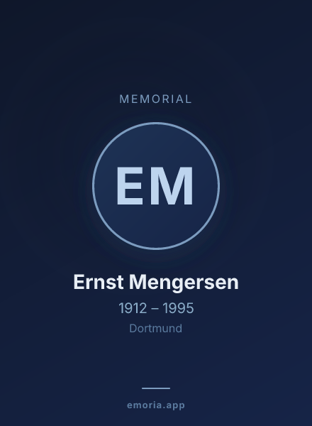 Memorial portrait of Ernst Mengersen
