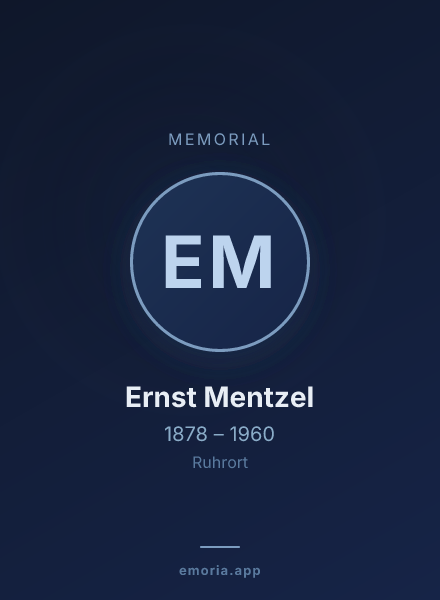 Memorial portrait of Ernst Mentzel