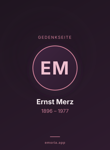Gedenkportrait von Ernst Merz