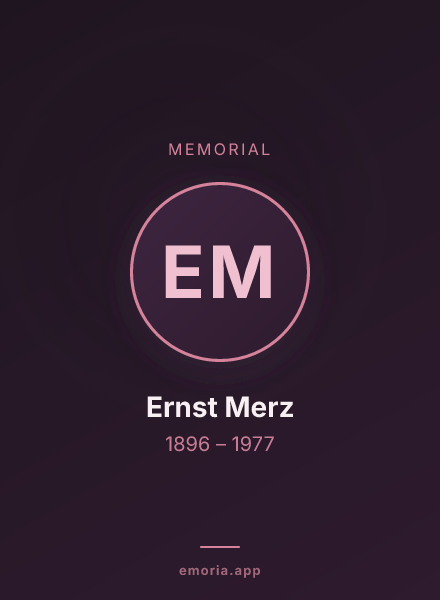 Memorial portrait of Ernst Merz