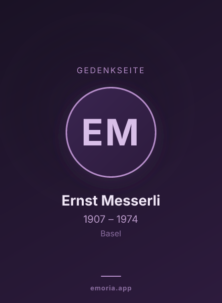 Gedenkportrait von Ernst Messerli