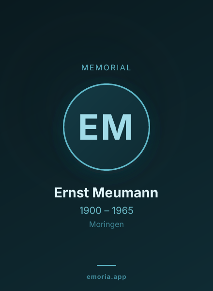 Memorial portrait of Ernst Meumann