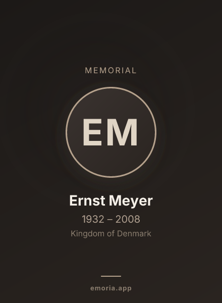 Memorial portrait of Ernst Meyer
