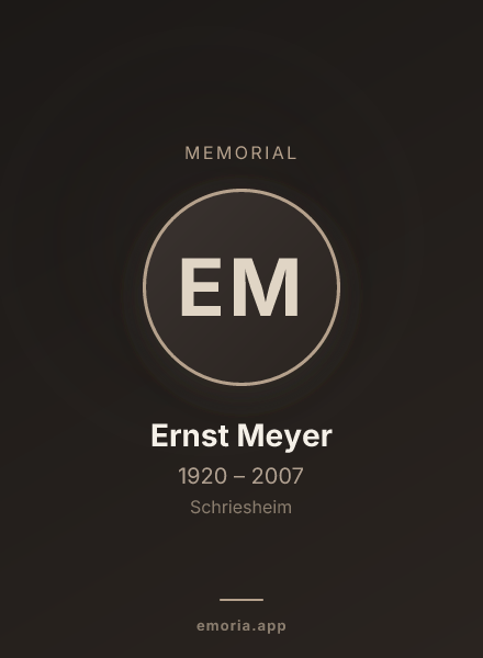Memorial portrait of Ernst Meyer