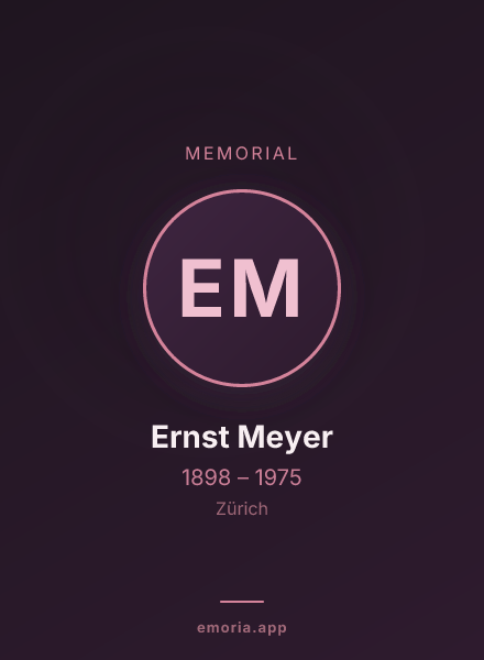Memorial portrait of Ernst Meyer
