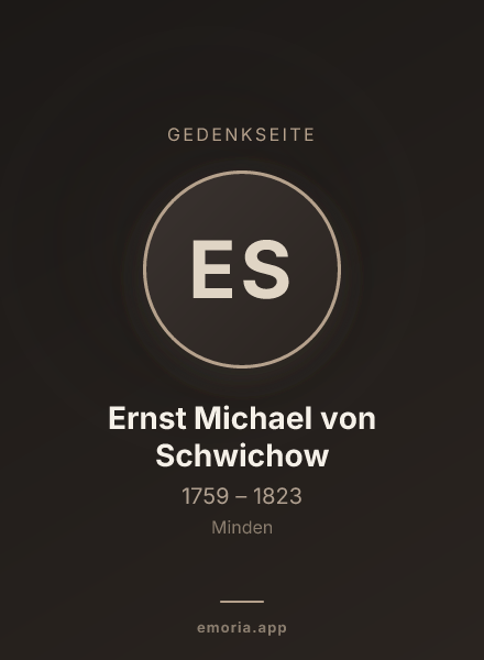 Gedenkportrait von Ernst Michael von Schwichow