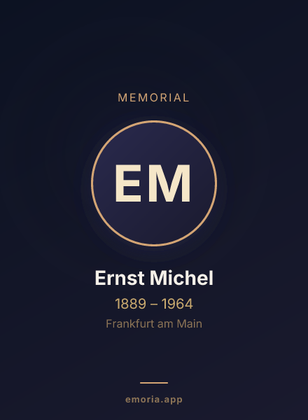Memorial portrait of Ernst Michel