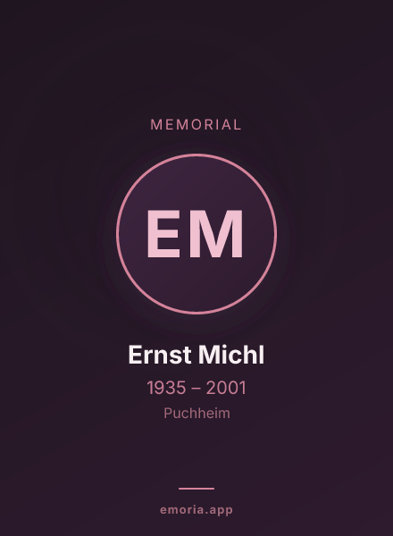 Memorial portrait of Ernst Michl