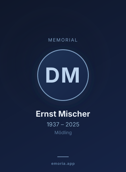 Memorial portrait of Dr. Ernst Mischer