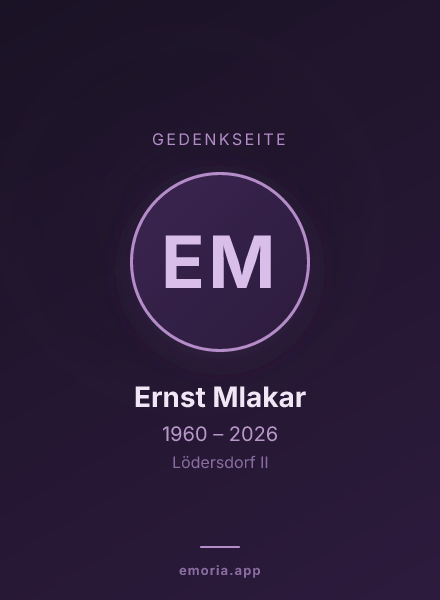 Gedenkportrait von Ernst Mlakar