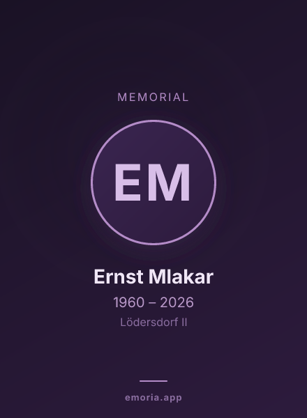Memorial portrait of Ernst Mlakar