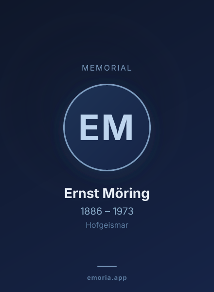 Memorial portrait of Ernst Möring