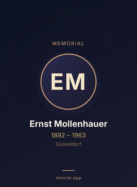 Memorial portrait of Ernst Mollenhauer