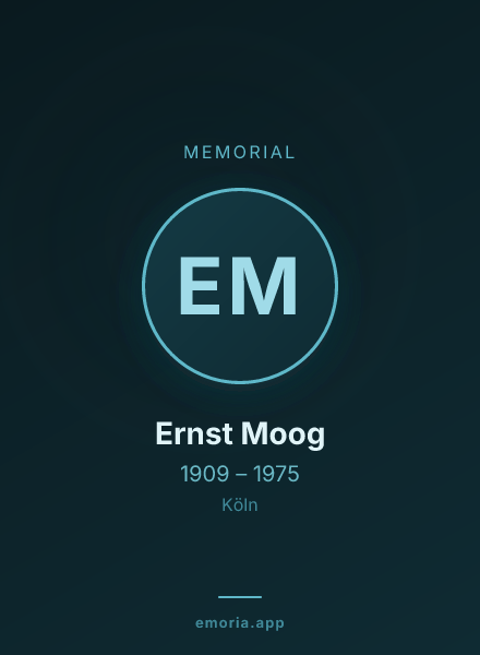 Memorial portrait of Ernst Moog