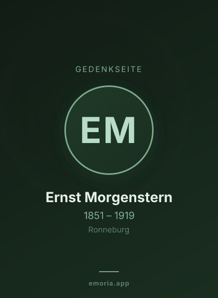 Gedenkportrait von Ernst Morgenstern