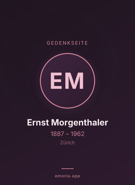 Gedenkportrait von Ernst Morgenthaler
