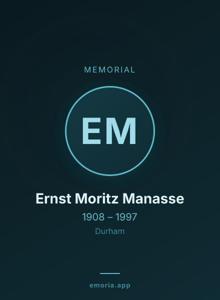 Memorial portrait of Ernst Moritz Manasse
