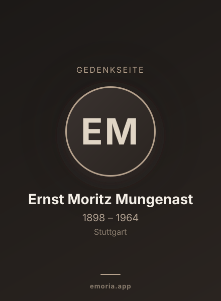 Gedenkportrait von Ernst Moritz Mungenast