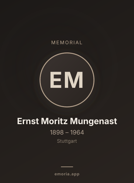 Memorial portrait of Ernst Moritz Mungenast