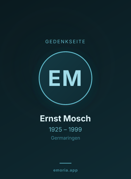 Gedenkportrait von Ernst Mosch